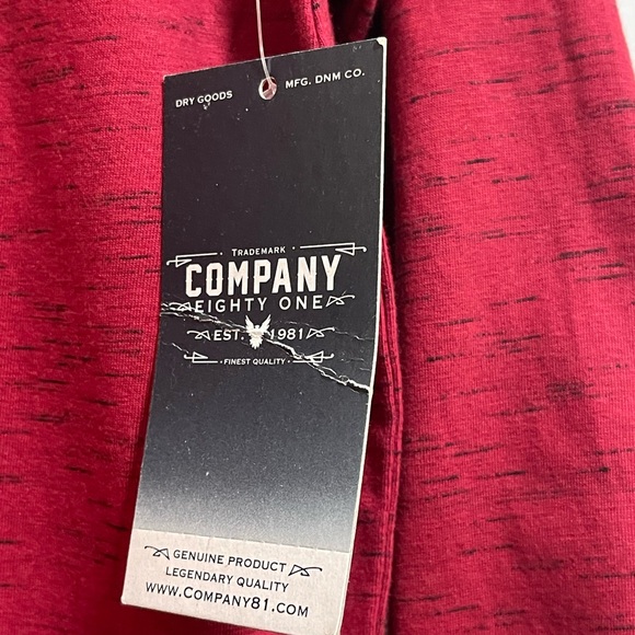 COMPANY EIGHTY ONE TRADEMARK SHIRT MENS LONG SLEEVE THUNDER RED COLOR SIZE LARGE - Picture 9 of 11